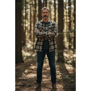 RedHead Mens Plaid Flannel Shirt Size Medium